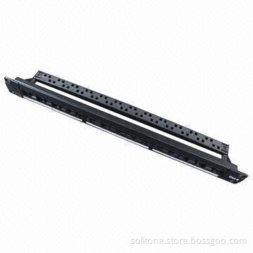 24-port Blank Patch Panel, UTP, Available in Cat6 (Cat5e) Keystone Jacks (Plastic)